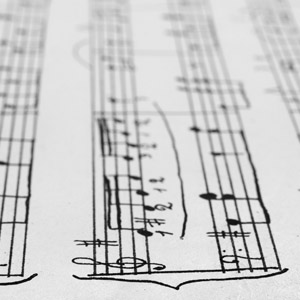 Retro handwritten sheet music